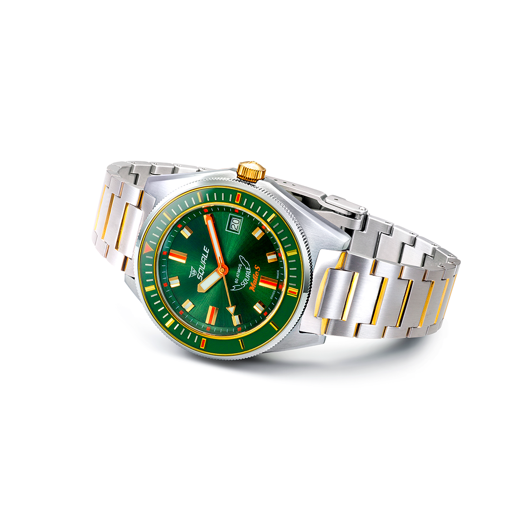 Squale Matic S Orange HydroLeather Automatic - MATICBKOBK.RLOR