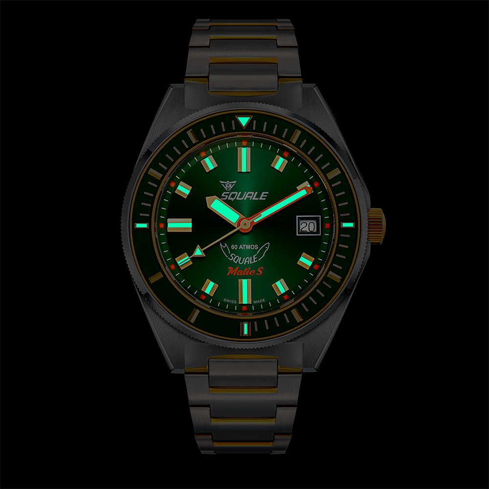 Squale Matic S Orange HydroLeather Automatic - MATICBKOBK.RLOR
