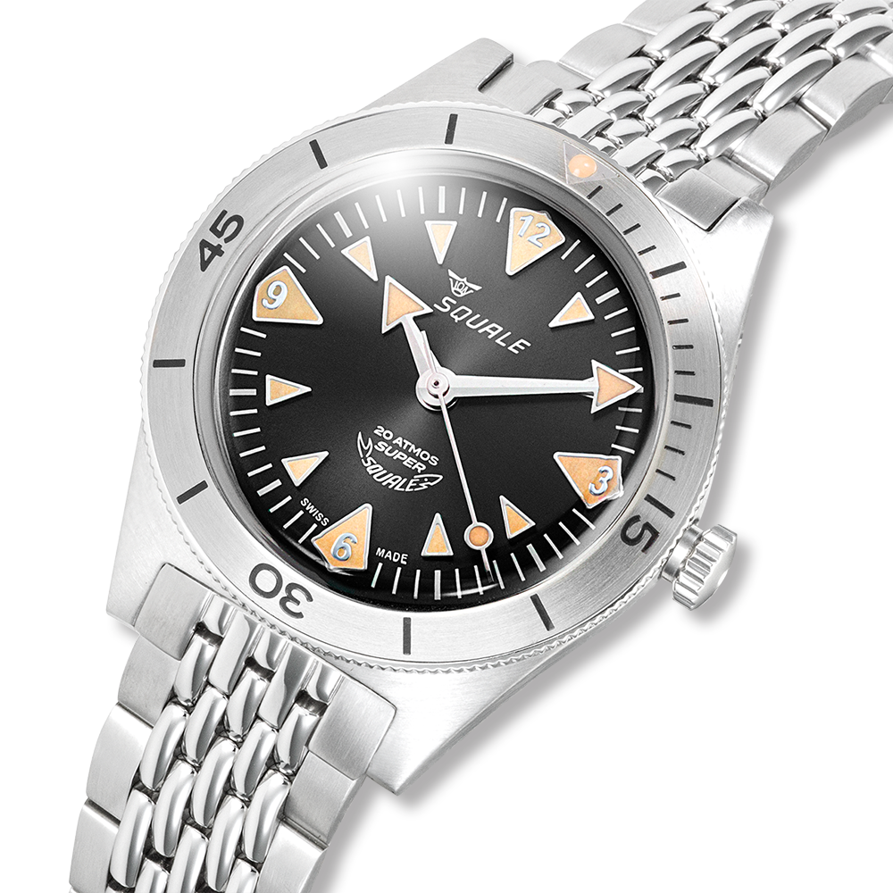 Squale Super-Squale Big Arrows Black Bracelet - SUPERSSABK.AC
