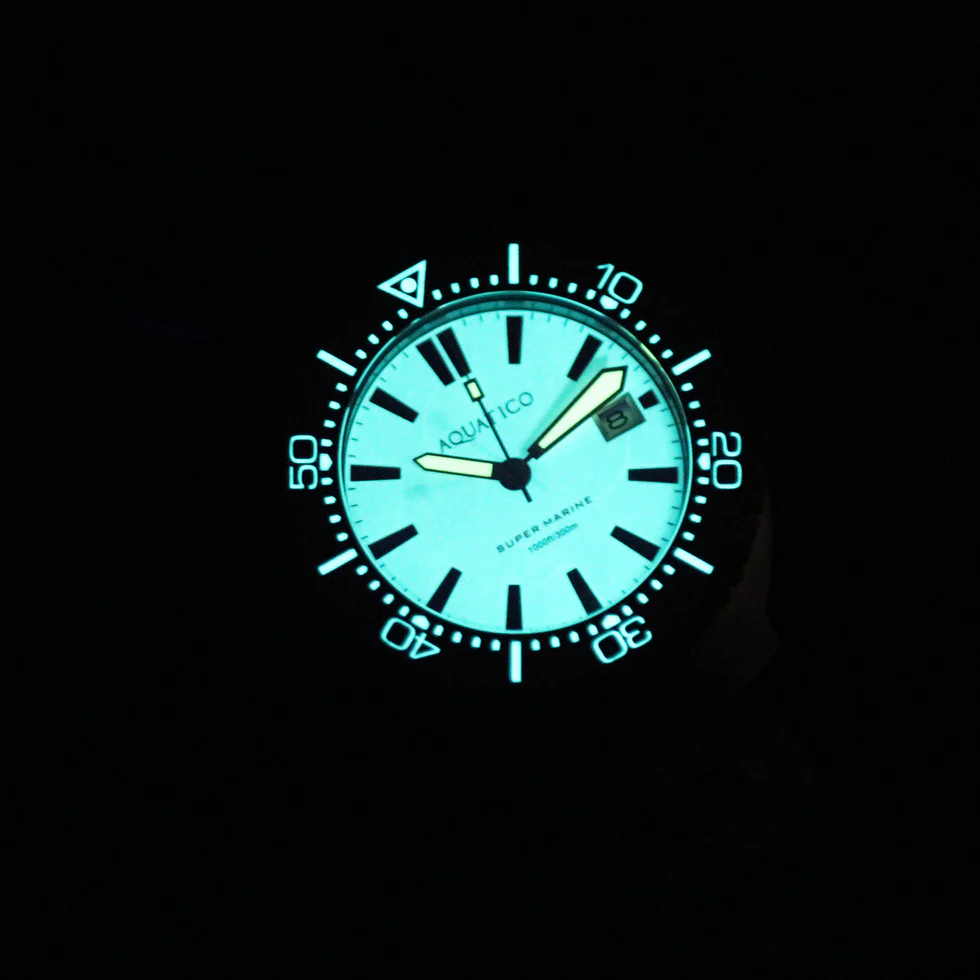 Aquatico Super Marine Titanium 5 級鈦合金超級夜光面機械錶
