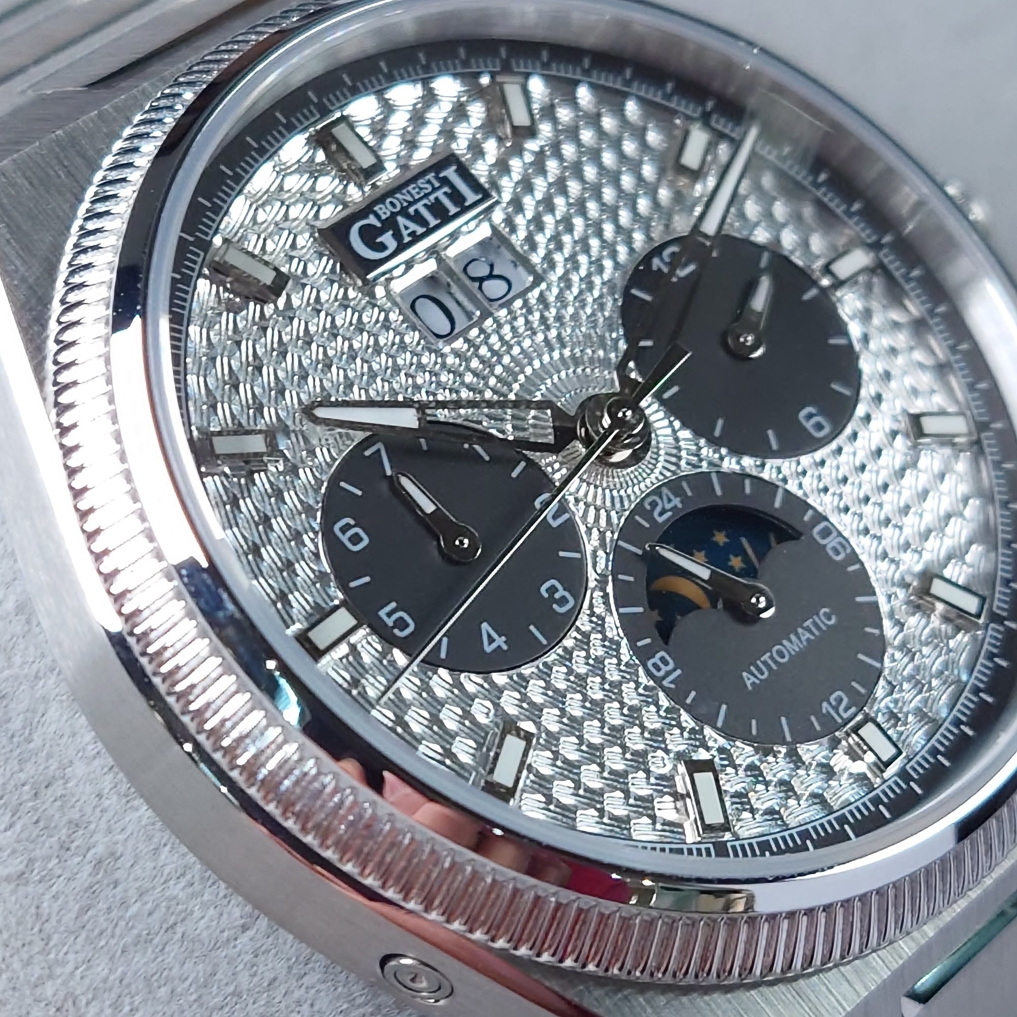 Bonest Gatti 現貨發售 多功能自動錶 BG8006-S2 WH