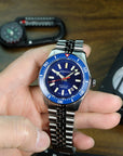 Aquatico Sea Recon 42mm Tritium T100 氣燈 潛水機械錶 Blue