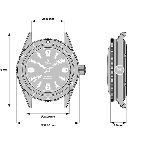 YEMA - Skin Diver Slim Full Lume CMM.20 Limited Edition - 12.26.20.67.SNL.U7
