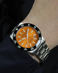 Aquatico Sea Dragon Tritium T100氣燈 潛水機械錶  Orange Dial