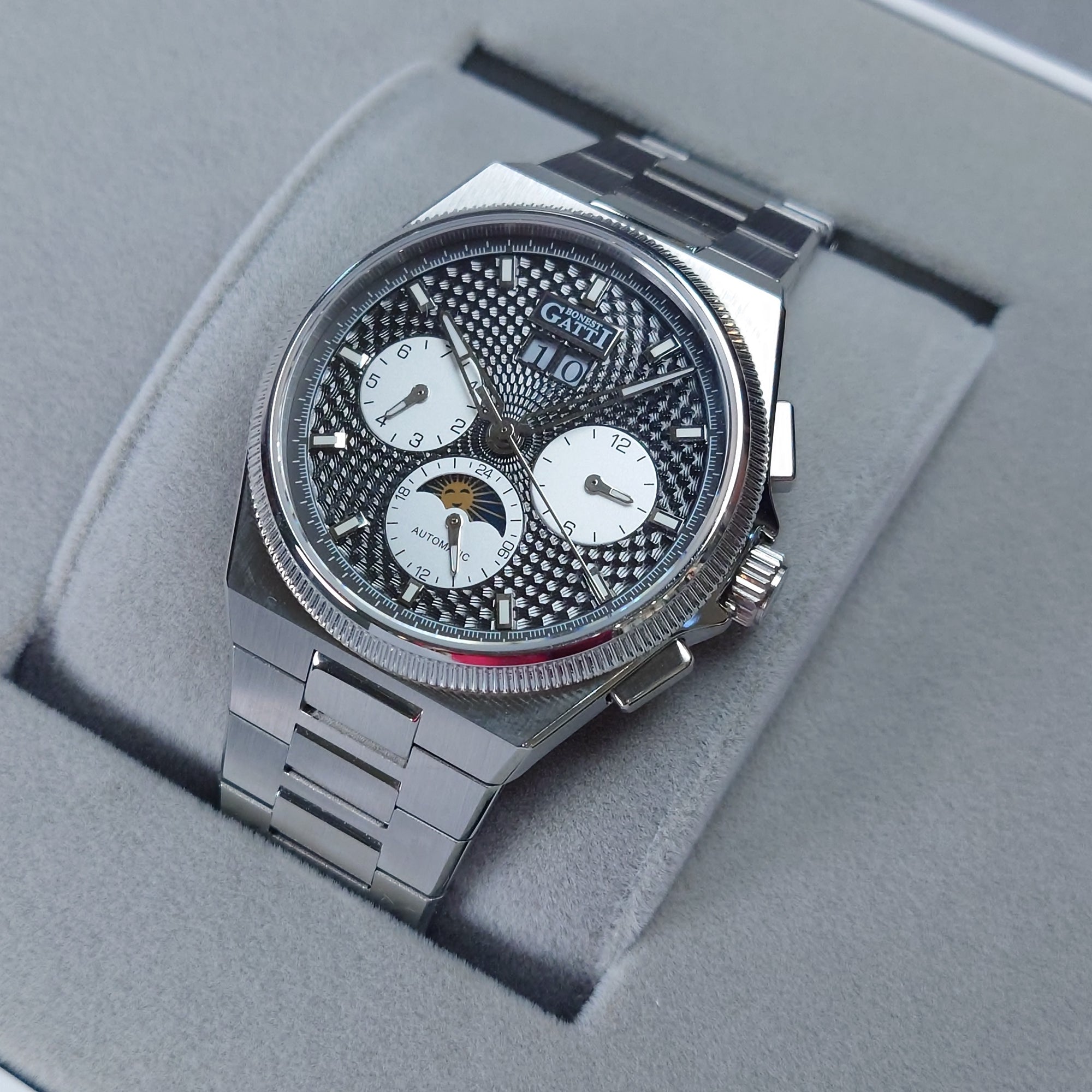 Bonest Gatti 現貨發售 多功能自動錶 BG8006-S1 BK