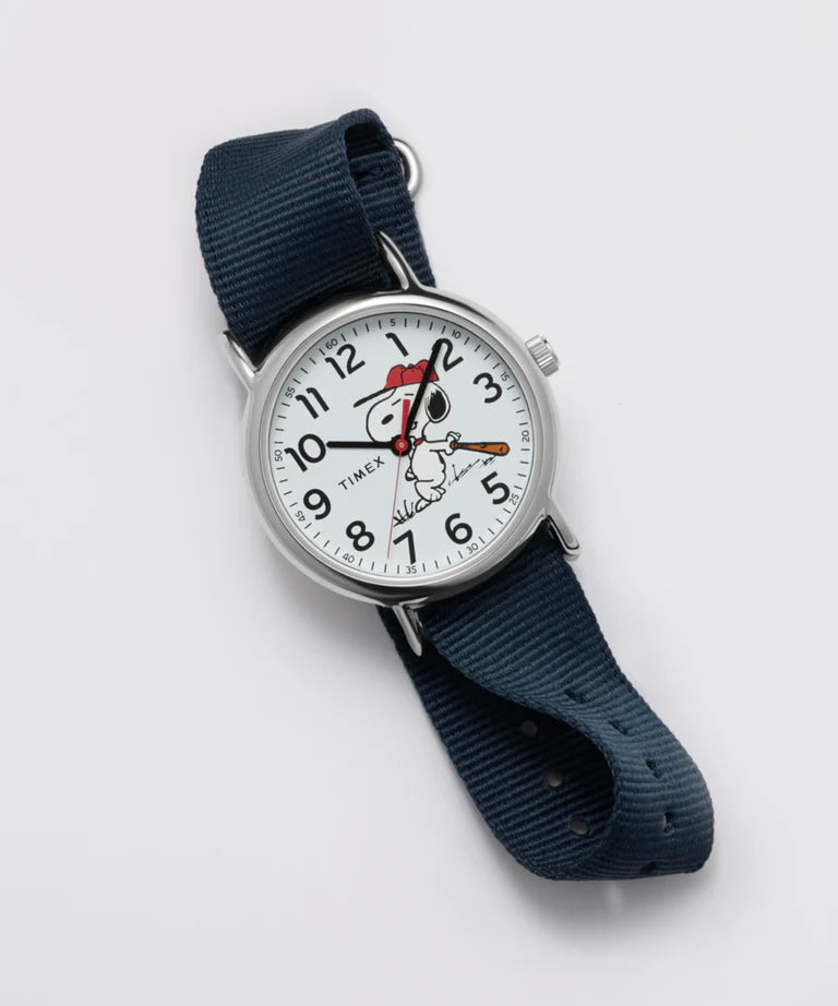 Timex x Peanuts Weekender Baseball 棒球員 38mm 石英錶 - TW2Y51400