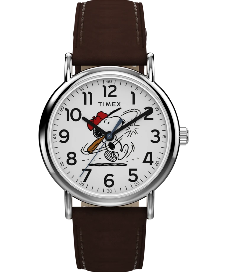 Timex x Peanuts Weekender Baseball 棒球員 38mm 石英錶 - TW2Y51500 