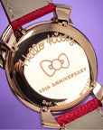 Gaga Milano x Hello Kitty玫瑰金殼紅色皮帶錶 5526HY01R0LSRM0