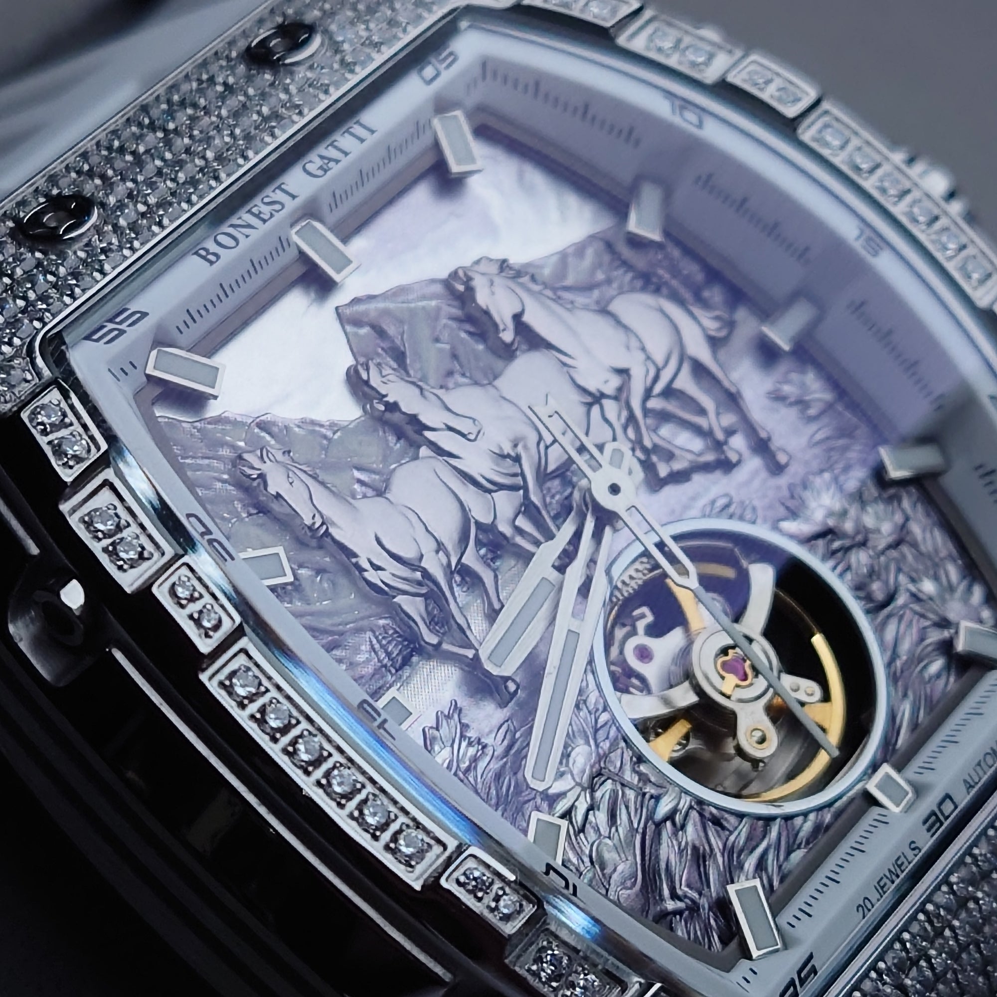Bonest Gatti 現貨發售 馬年特別版機械錶 白色 BG5006-R2
