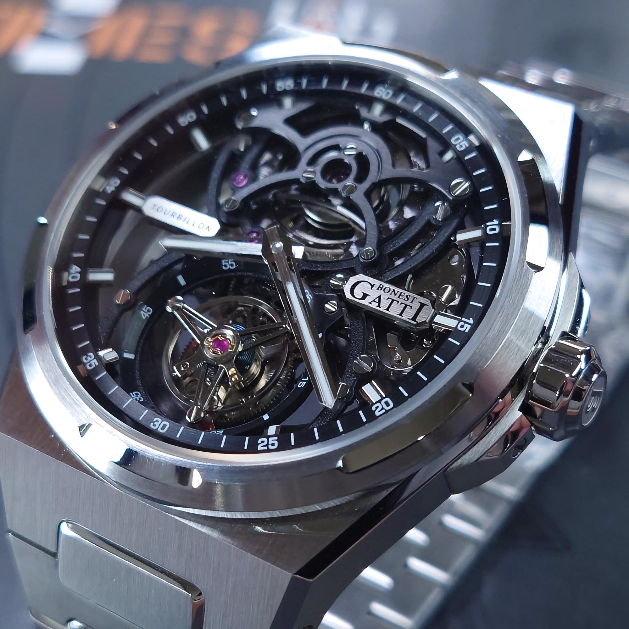 Bonest Gatti 現貨發售 自動陀飛輪套裝送皮帶及膠帶- BG7004-S1