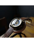 TACS AVL II - Shutter Silver 鏡頭自動錶 1803I 金殼啡色皮帶