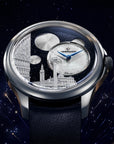 Venezianico 聖馬可教堂廣場 Redentore Bellanotte Elegant blue leather watch with intricate cityscape dial