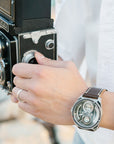 TACS ATL 復古雙鏡頭自動錶 Automatic Twin Lens 2002A 啡色皮帶