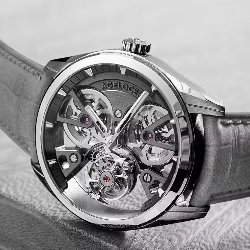 AGELOCER New In Free-sprung Balance 3D-Manta Tourbillon Watch -  9301A7SBK