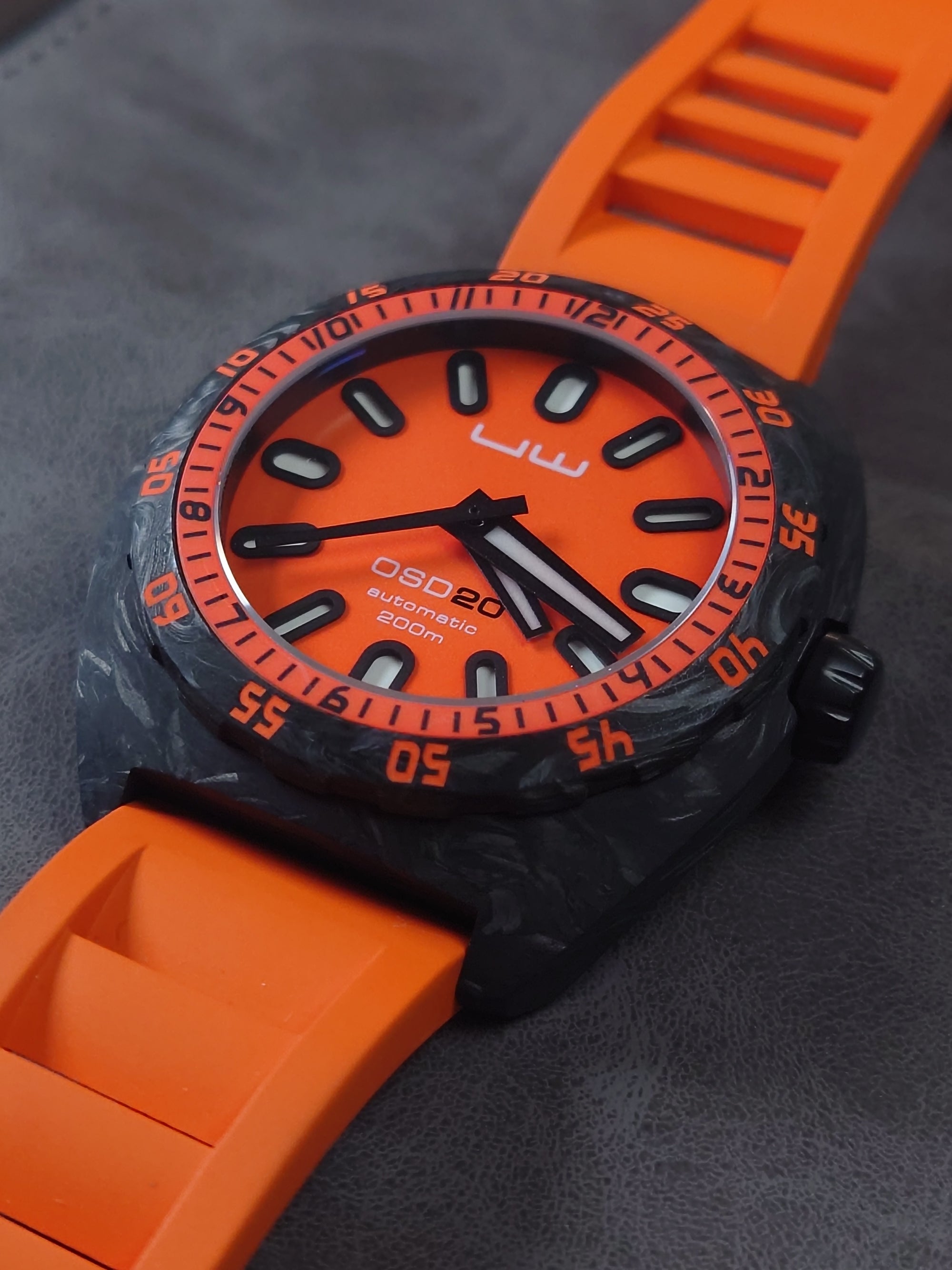 OVD SharkX 碳纖維機械錶-OS205 Orange