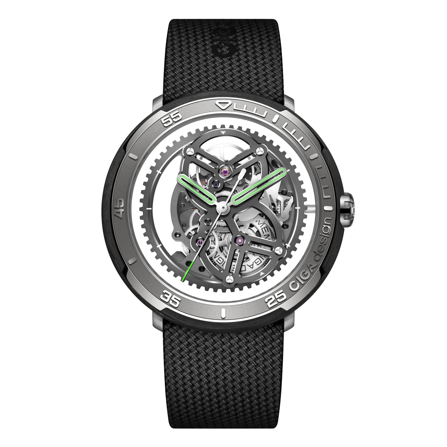 CIGA design Vector Automatic Watch - Carbon V011TCGR-6B