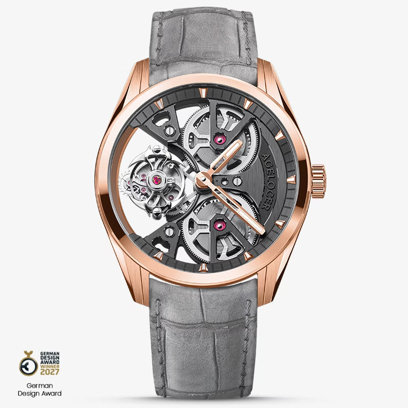 AGELOCER New In Free-sprung Balance 3D-Manta Tourbillon Watch -  9301D7RBK