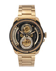 TACS ATL 復古黑金雙鏡頭自動錶 Automatic Twin Lens Retro Gold 2002D 金色鋼帶