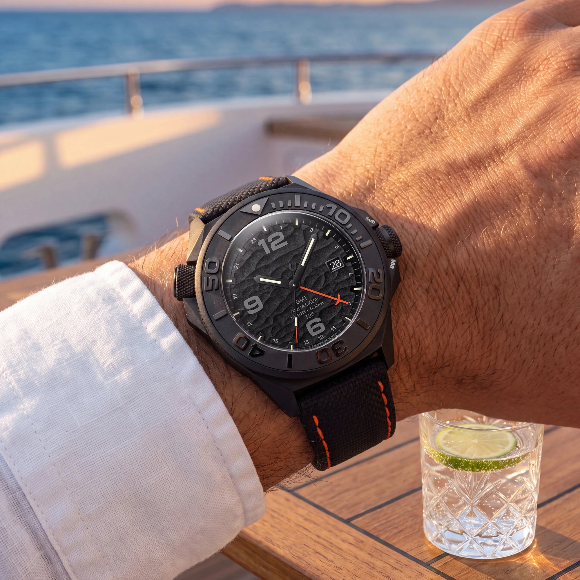 UNDONE Aquadeep Trigalight GMT 500m automatic diver watch