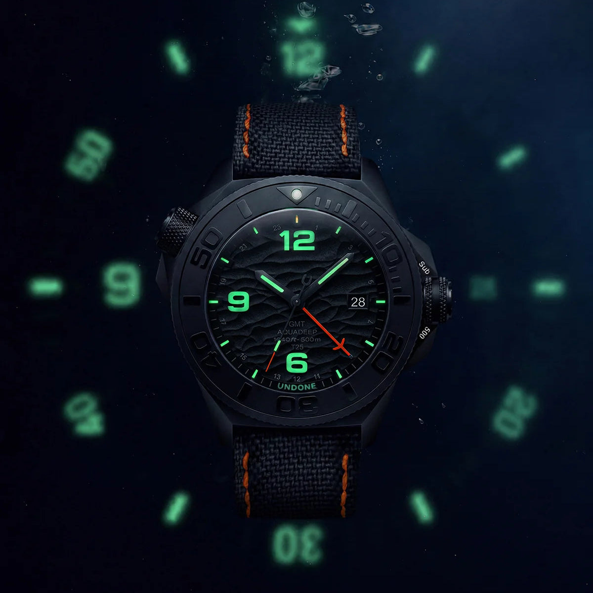 UNDONE Aquadeep Trigalight GMT 500m automatic diver watch
