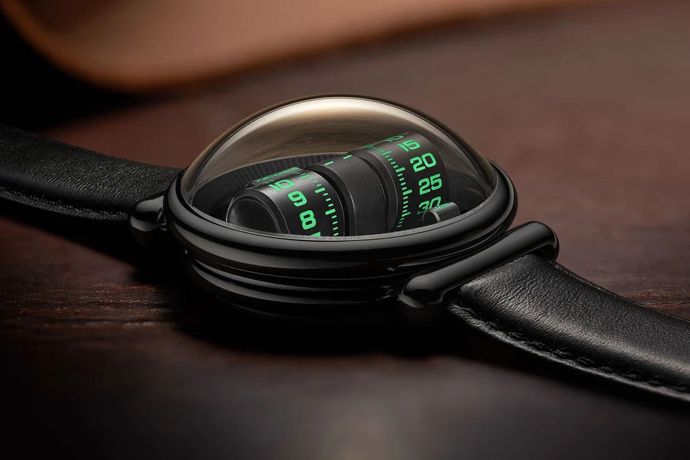 Vortichron Double Roller Automatic Watch - Midnight black