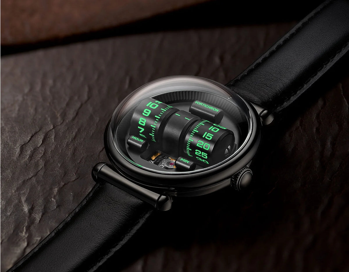 Vortichron Double Roller Automatic Watch - Midnight black