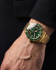 UNDONE Basecamp GMT Malachite Dial 孔雀石自動錶全金色