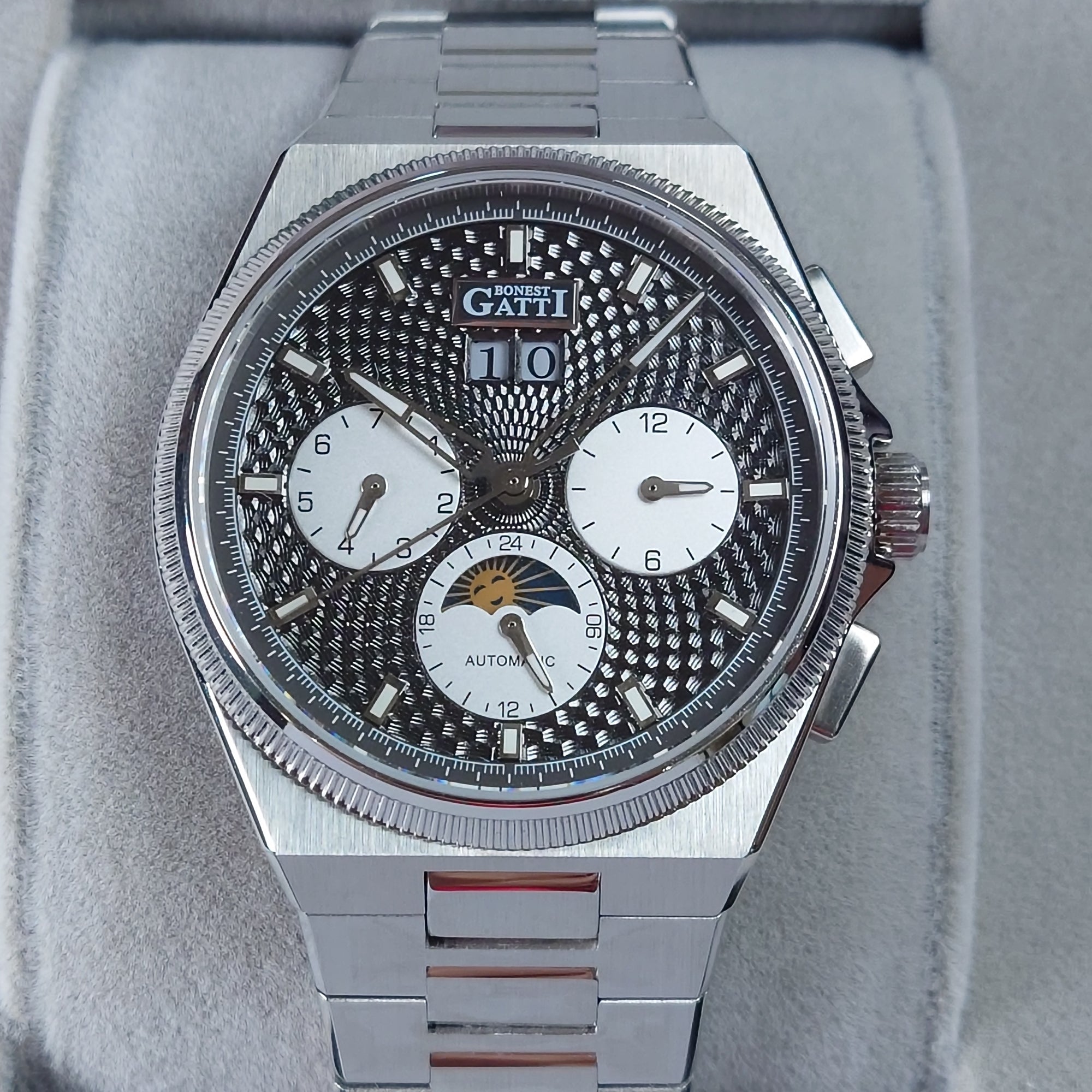 Bonest Gatti 現貨發售 多功能自動錶 BG8006-S1 BK
