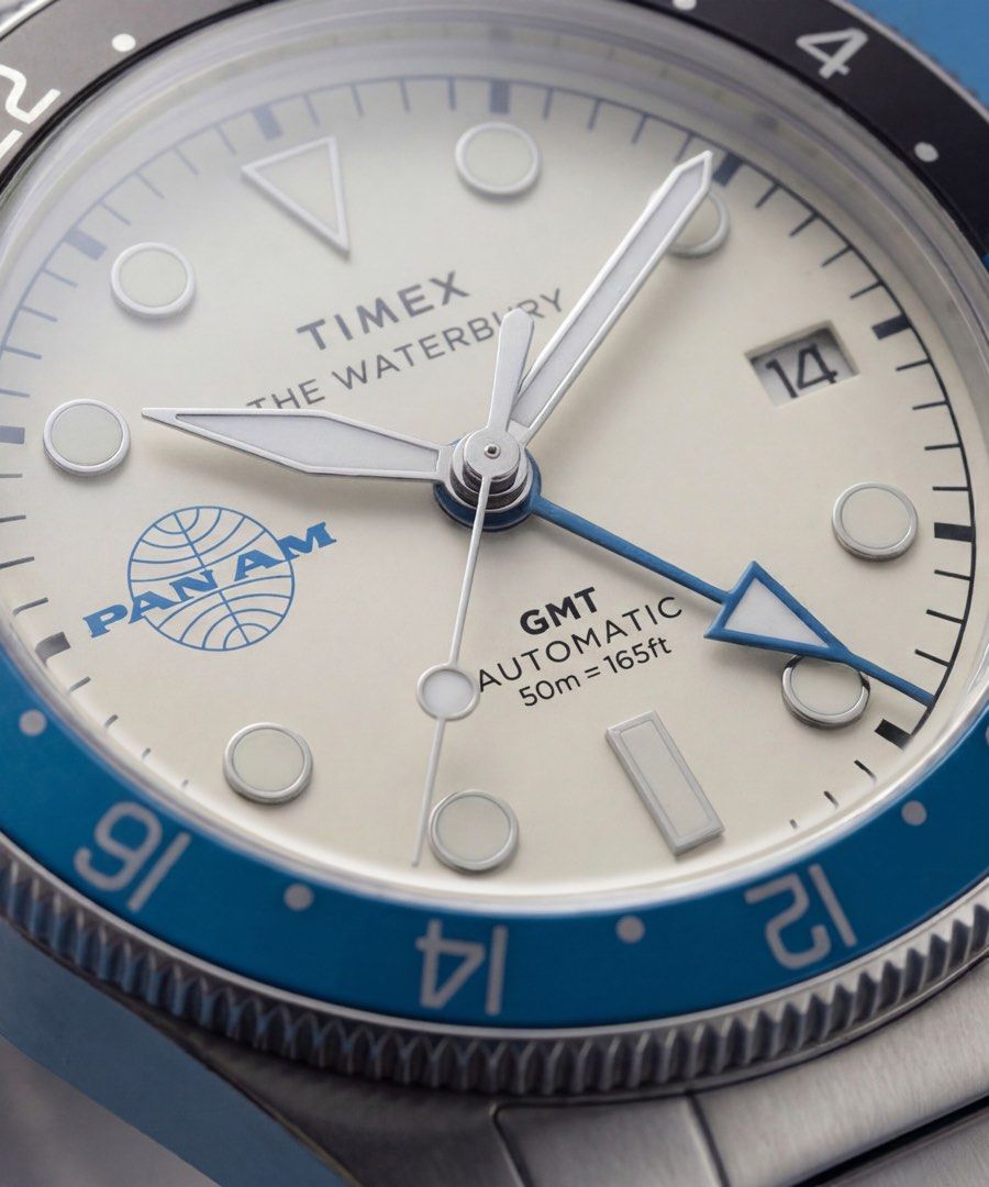 Timex The Waterbury Heritage Pan Am GMT Automatic Watch - TW2Y943