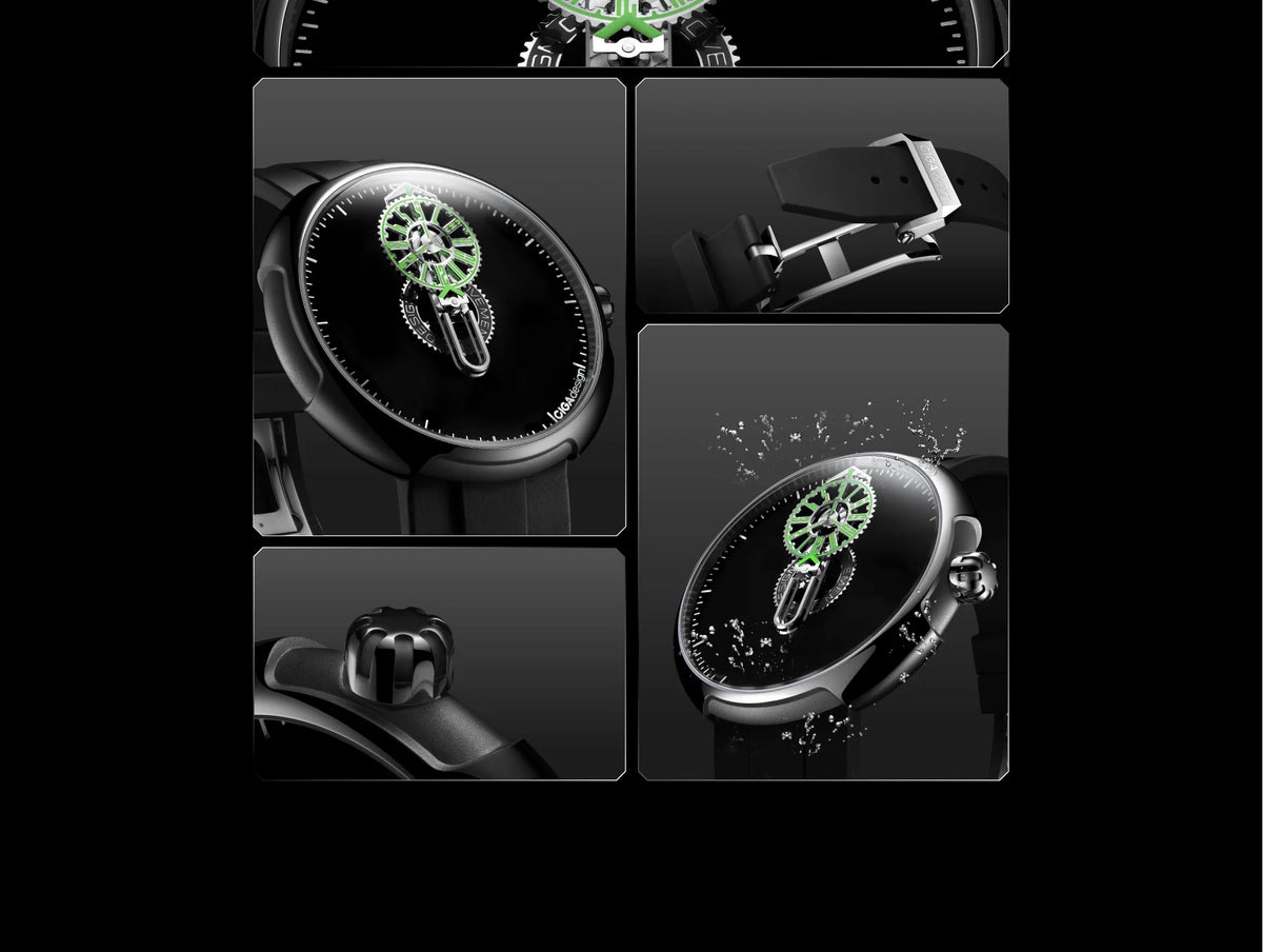 CIGA design AUTOMATIC WANDERING HOUR WATCH · TIME CIPHER - T021-SIGR-6B