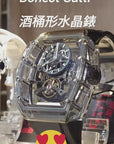 Bonest Gatti BG6005-R2 Barrel Shape crystal skeleton automatic watch is available for immediate purchase.
