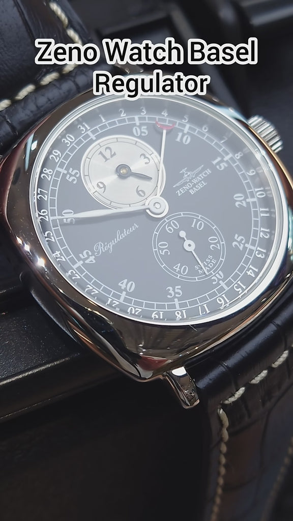 瑞士 Zeno-Watch Basel Regulator Hand Winding 手動機械錶 400-i13 三針一線 NOS