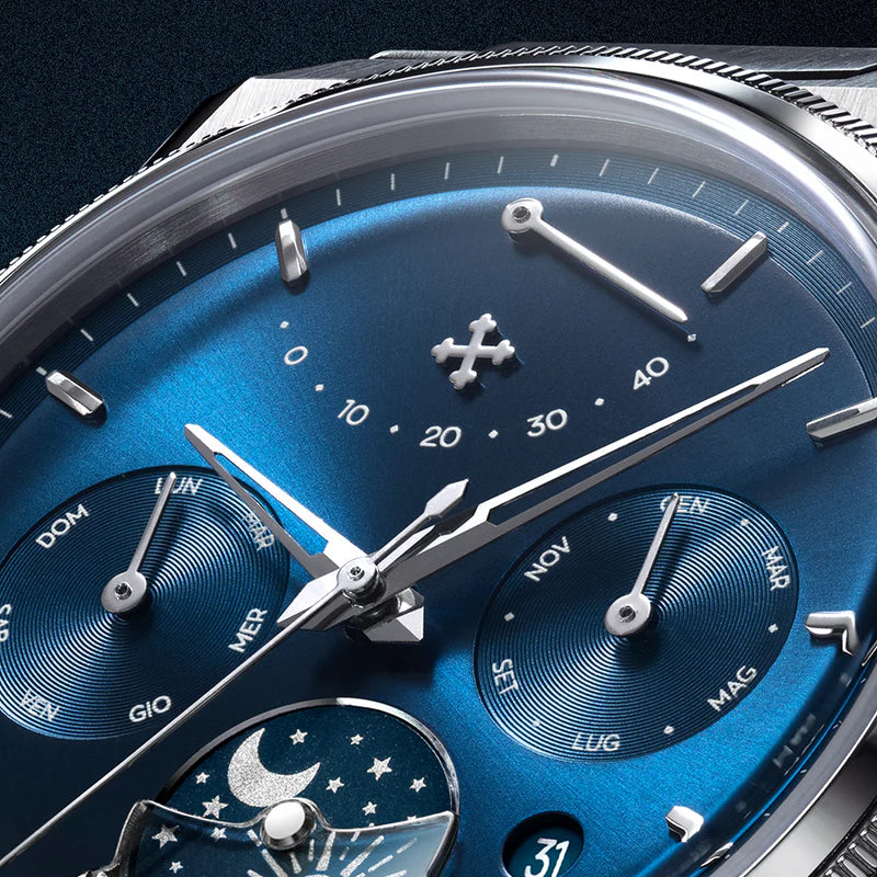 VENEZIANICO Arsenale Calendario 多功能顯示自動錶- 6221580C - Blue