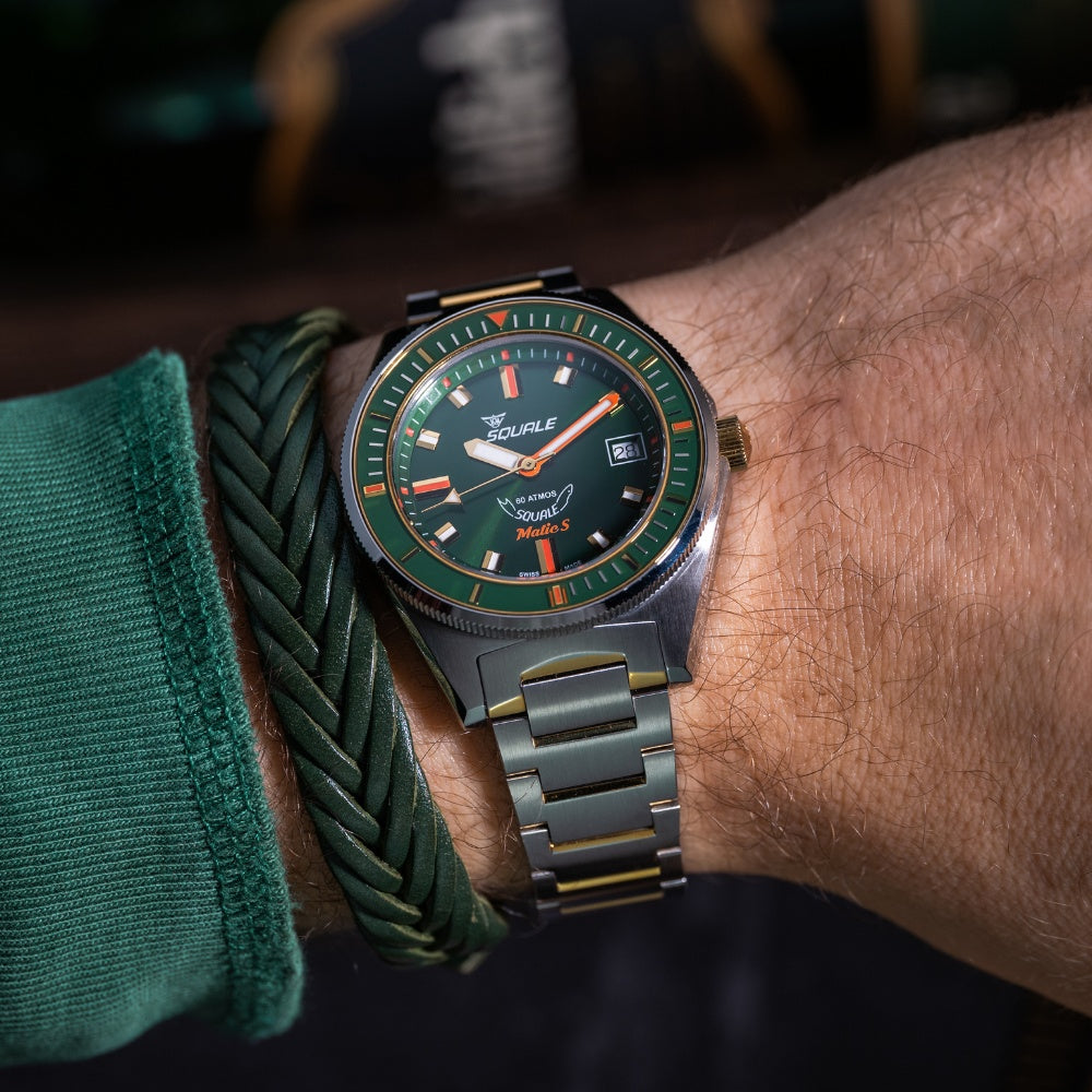 Squale Matic S Orange HydroLeather Automatic - MATICBKOBK.RLOR