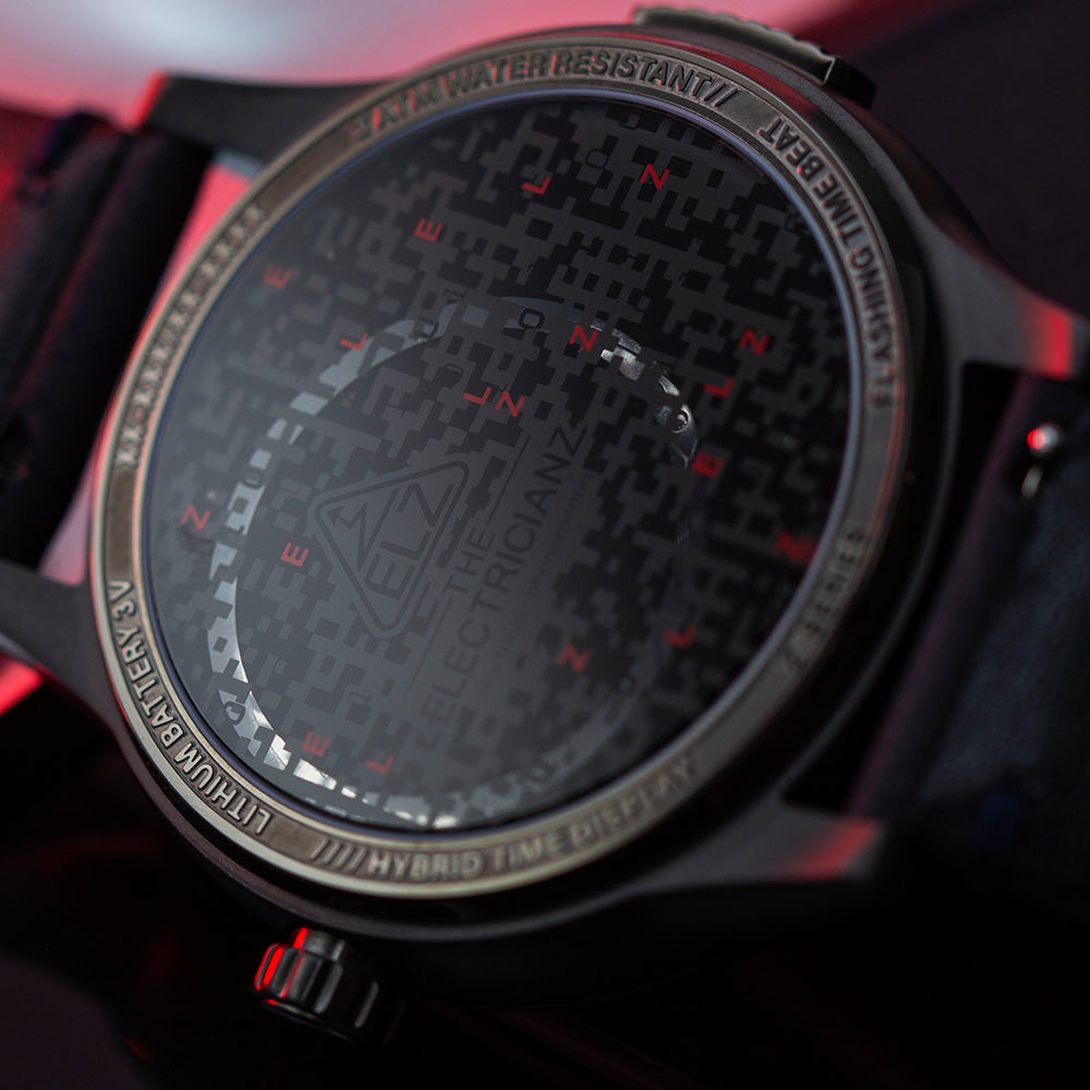 The Electricianz LED 夜燈半鏤空自動錶 Hybrid Mechanical Time Display 系列 E-Gun