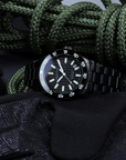 Aquatico Sea Dragon Tritium T100 氣燈  DLC Black Dial 潛水機械錶