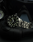 Aquatico Sea Dragon Tritium T100氣燈 潛水機械錶  Black Dial