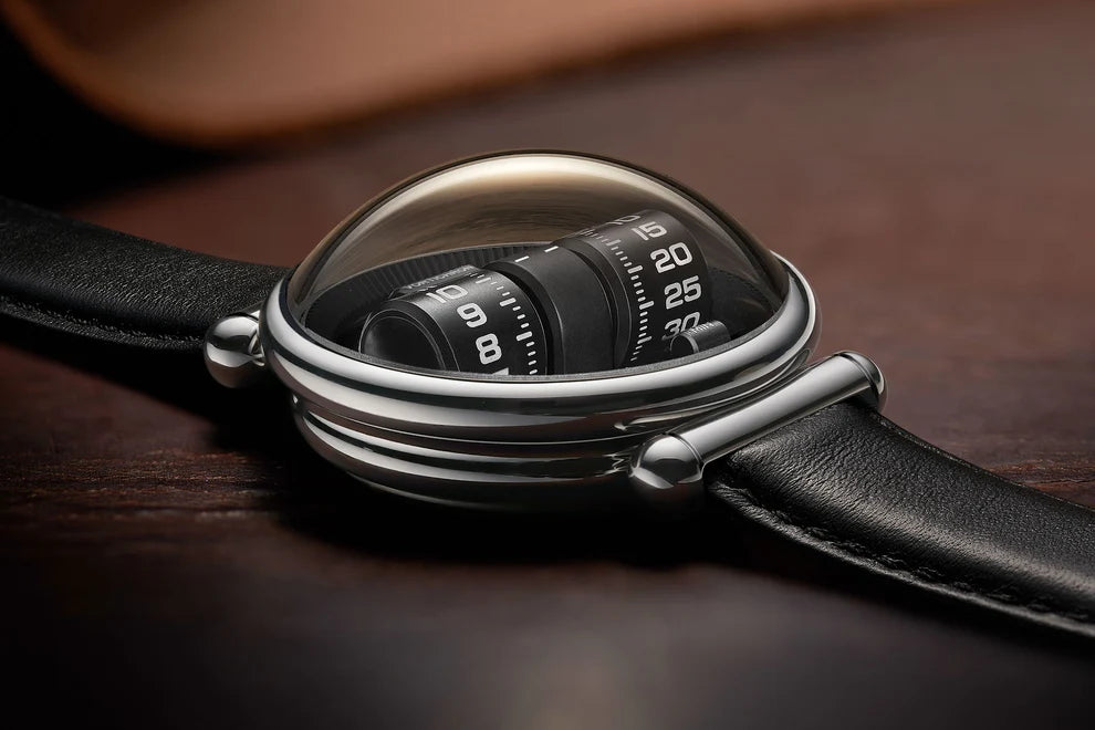 Vortichron Double Roller Automatic Watch - STEEL BLACK