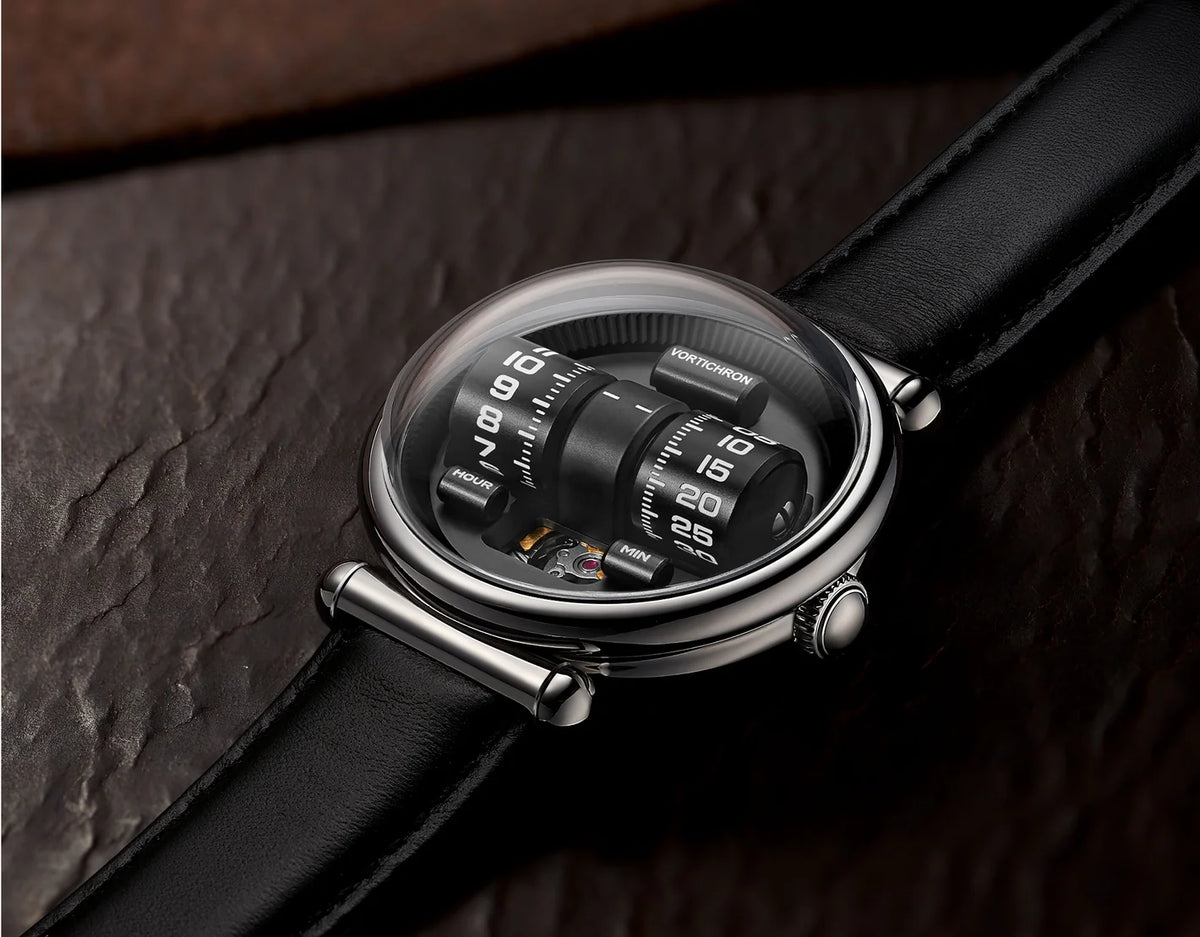 Vortichron Double Roller Automatic Watch - STEEL BLACK