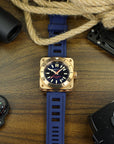 Aquatico Super Bronze Tritium T100氣燈 青銅潛水機械錶 Blue