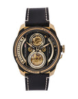 TACS ATL 復古黑金雙鏡頭自動錶 Automatic Twin Lens Retro 2002B 黑色皮帶